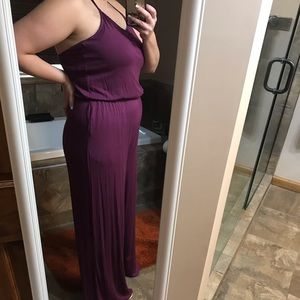 Plum Strap Jumpsuit from Flaunt Boutique